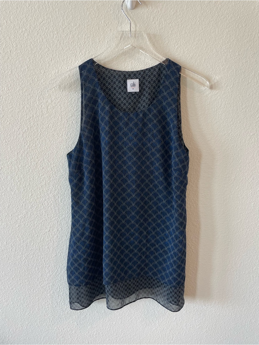 CAbi Navy Scallop Mermaid Scale Tank Style 3783